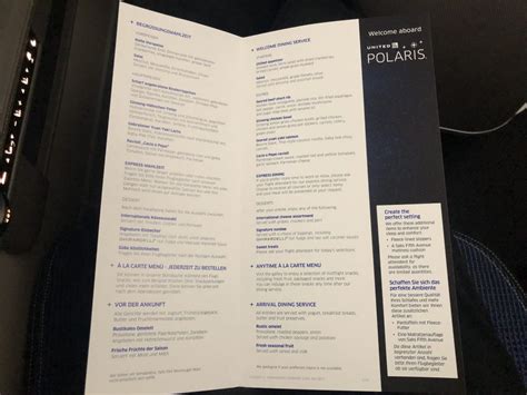united airlines business class menu.